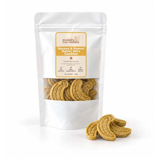 Banana & Peanut Butter Bliss Dog Treat Cookies